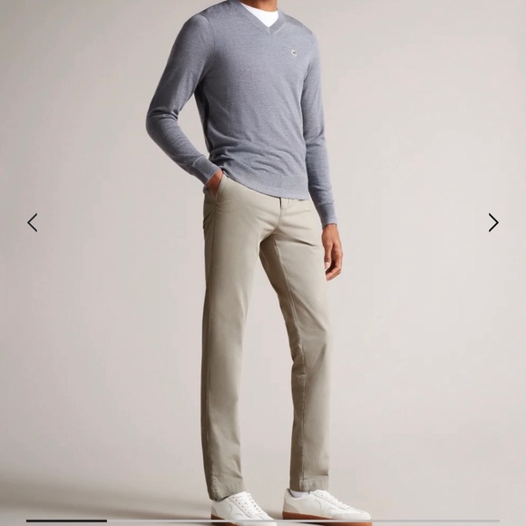 Ted baker slim brushed cotton chino 30R NWT - Picture 1 of 5